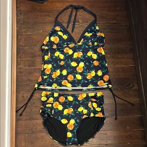 Joe Fresh lemon print tankini with matching bottoms